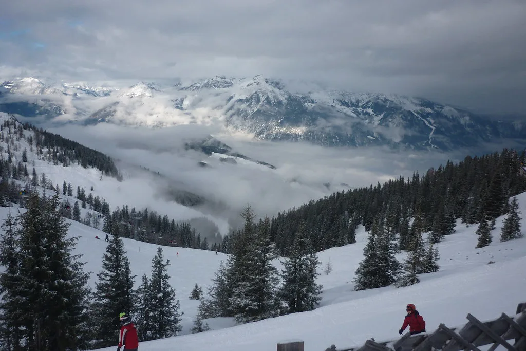 The view from the top of the Alpbach ski resort