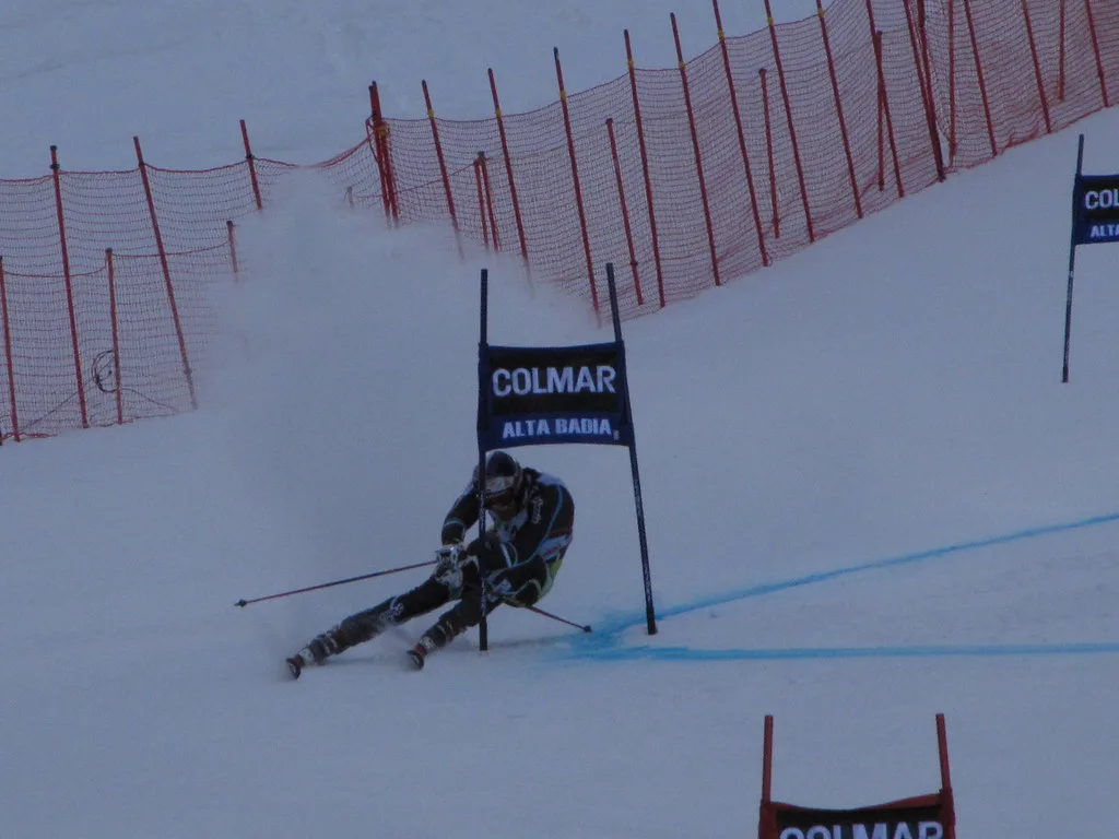 Ski slalom in La Villa, Alta Badia
