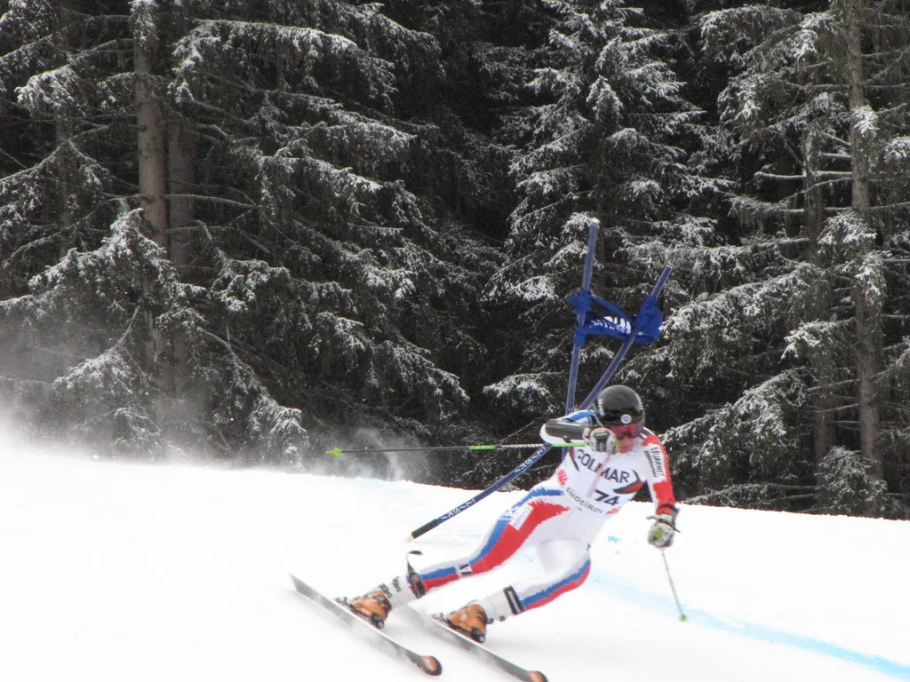 Ski slalom in La Villa, Alta Badia