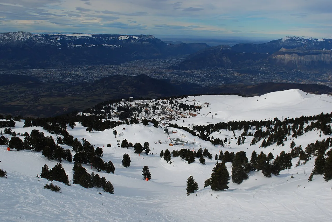 Grenoble view from Chamrousse skiing resort