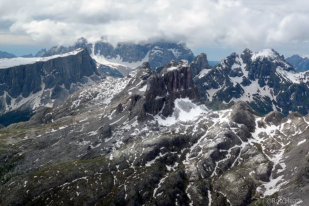 Lastin di Formin and Averau from Lagazuoi, Cortina