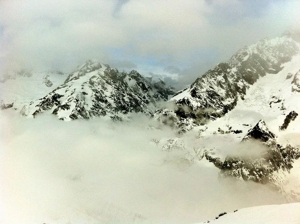 Snowboarding at Courmayeur, Italy