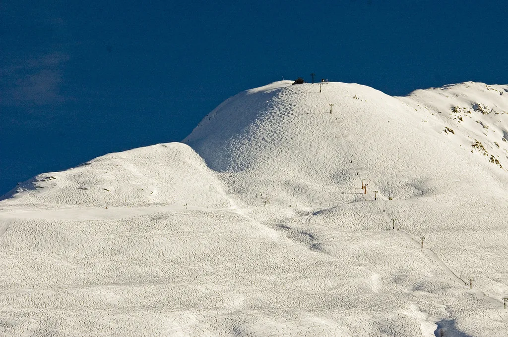 Skiers in Davos