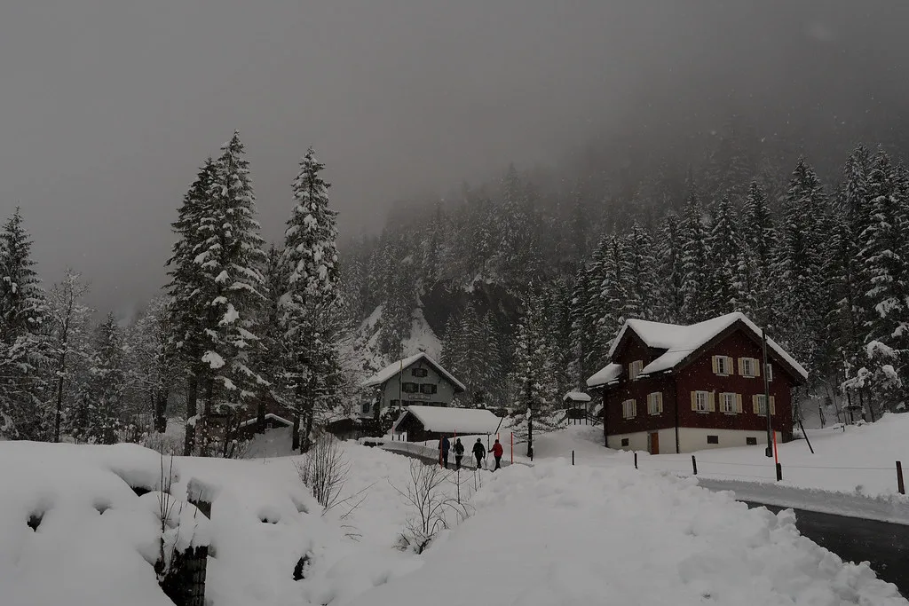 Skiing and walking around Engelberg and Titlis, Switzerland