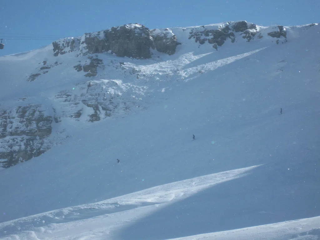 Off piste skiing, Flaine
