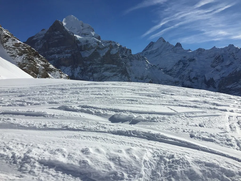 Skiing at First, Grindelwald