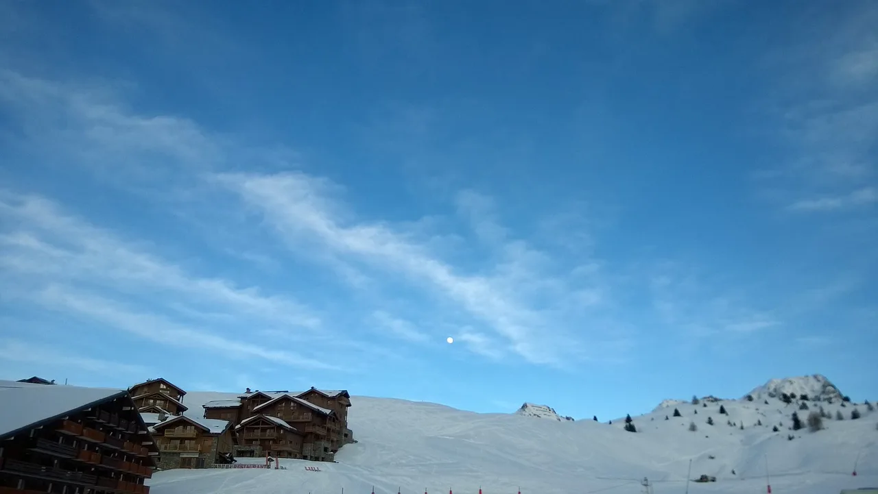 Moon Rising Over La Plagne