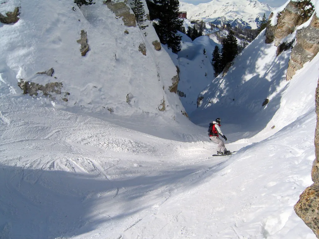 Clem in the canyon, La Plagne