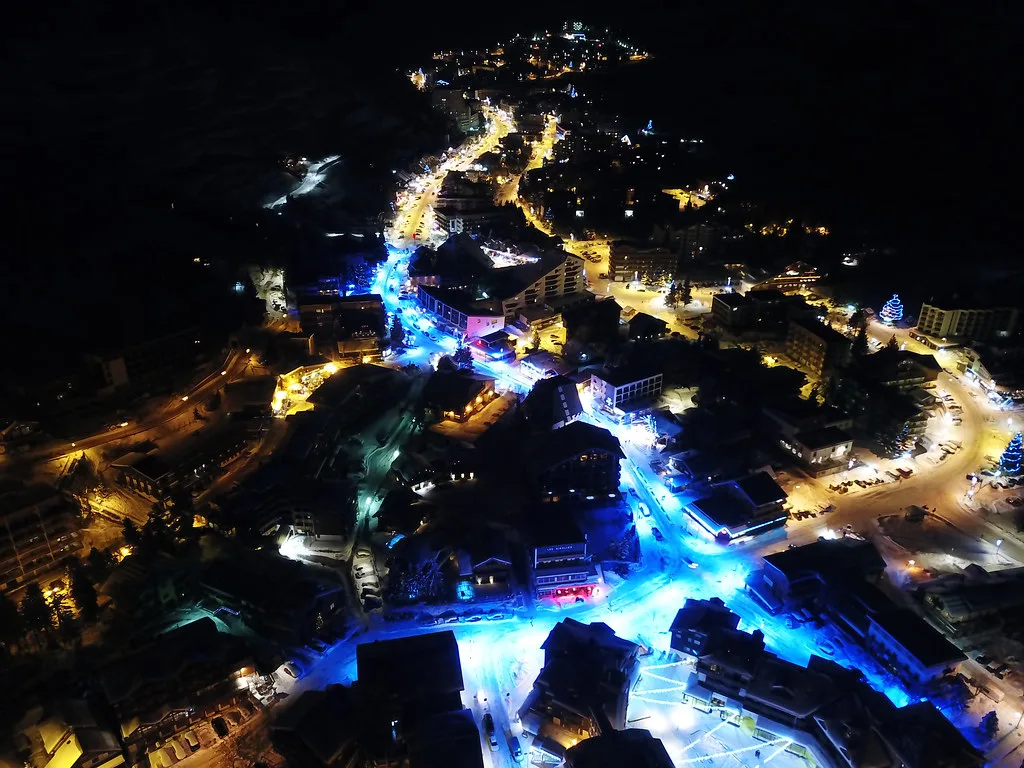 Night in Les Deux Alpes
