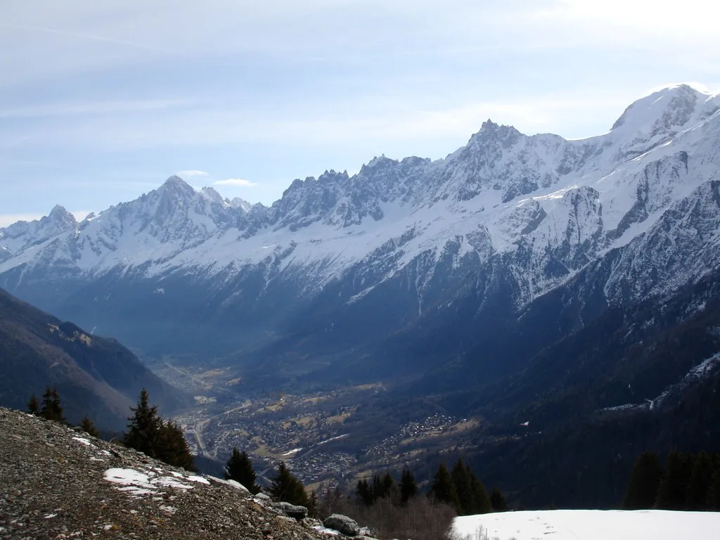 Chamonix valley from Les Houches
