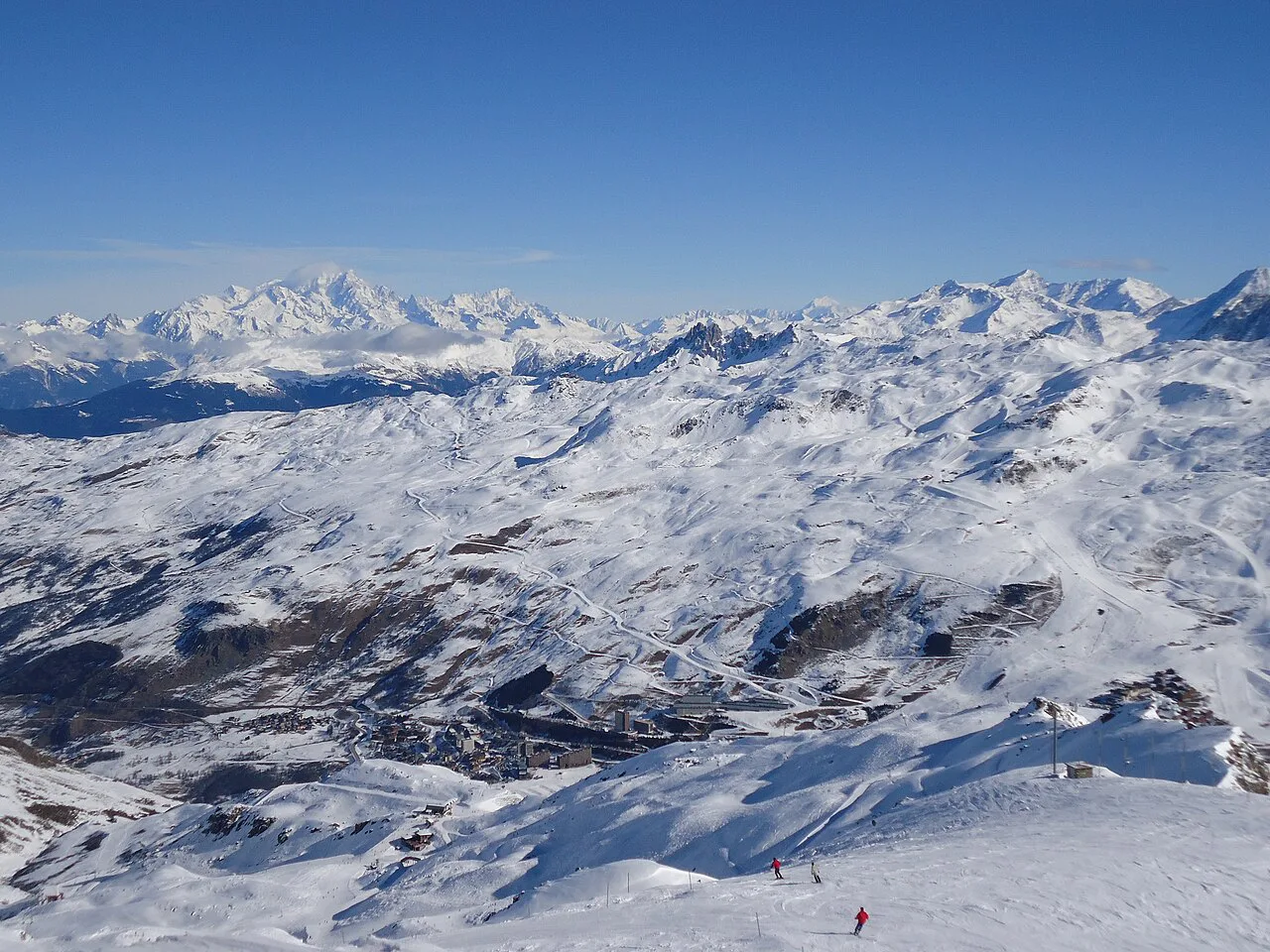 Les Menuires en Mont Blanc (Vanaf Pointe de la Masse)