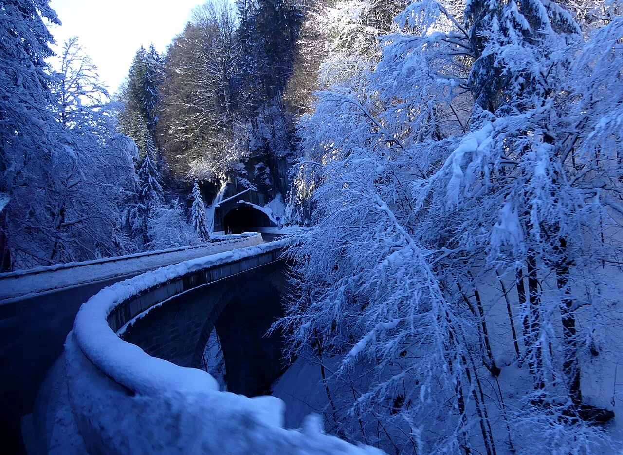 RD enneigée entre Megève et Flumet (décembre