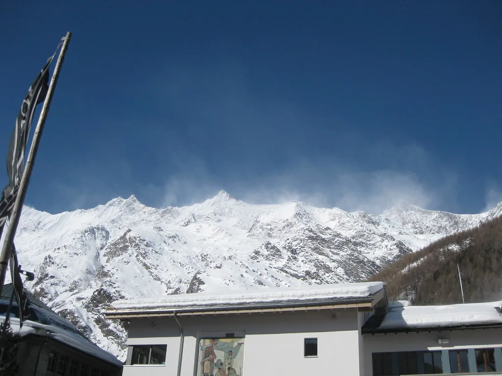 Wind and snow view, Saas-Fee