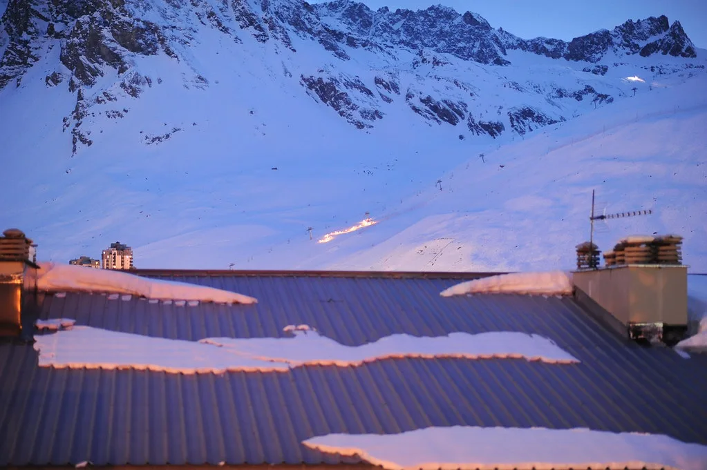 Night skiers, Tignes