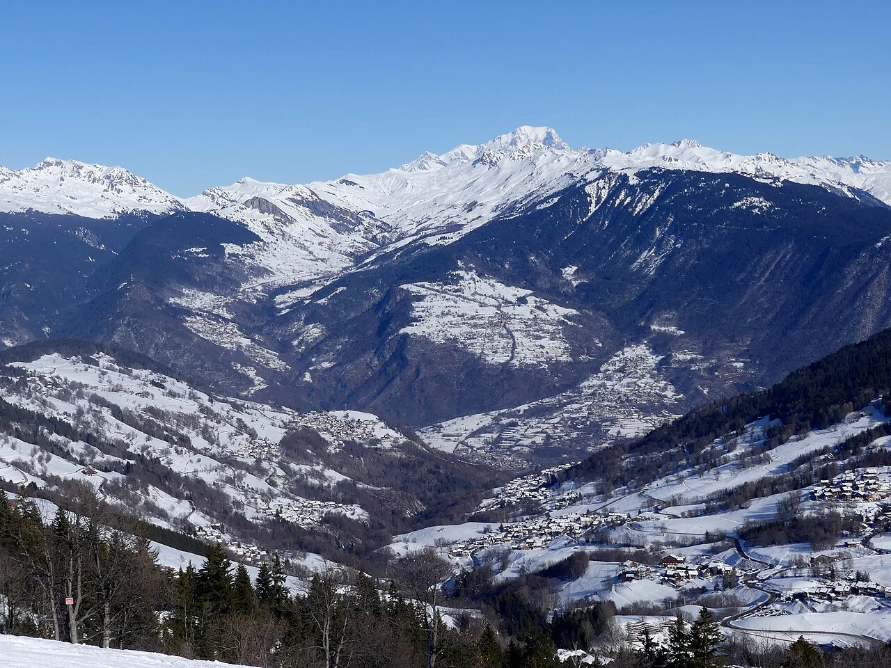 Les Avanchers-Aigueblanche-La Léchère depuis Valmorel (hiver