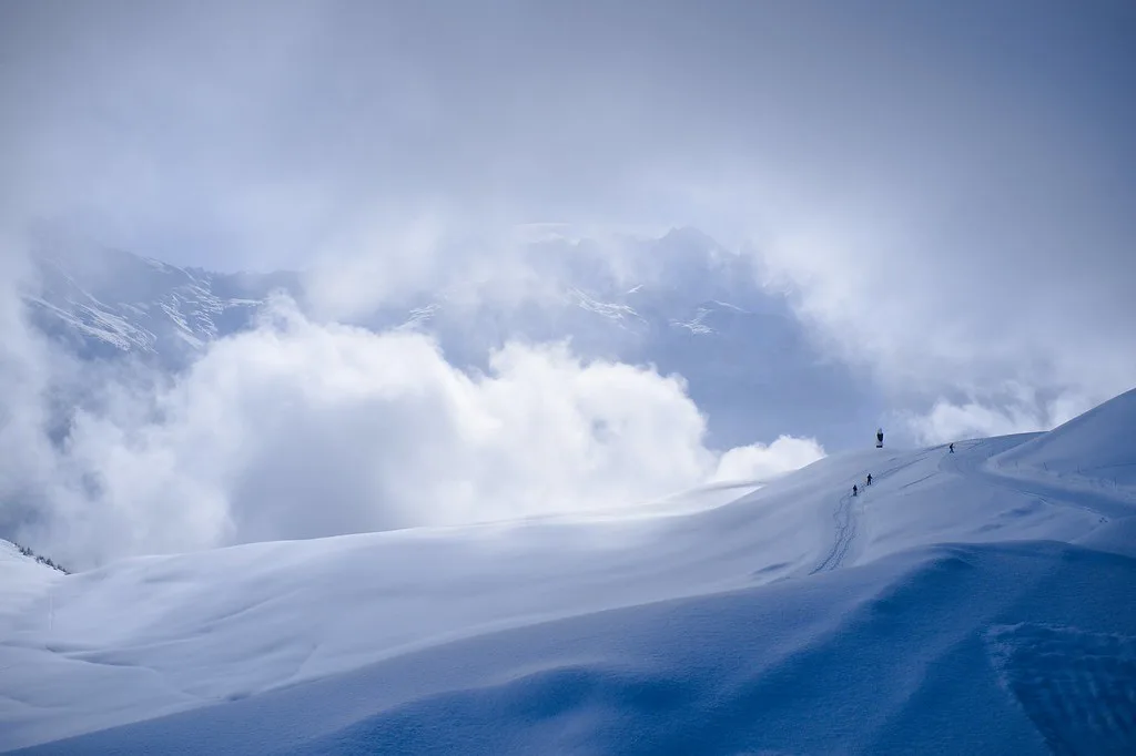 Verbier in the clouds