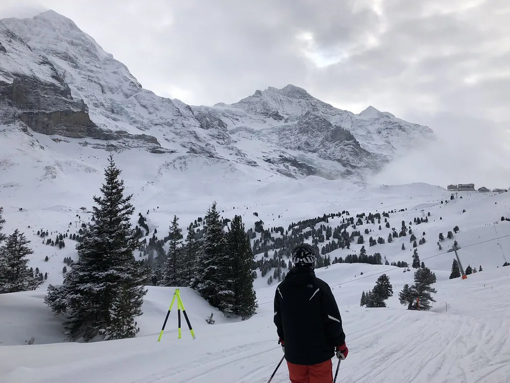 Skiing at Mannlichen and Kleine Scheidegg, Wengen