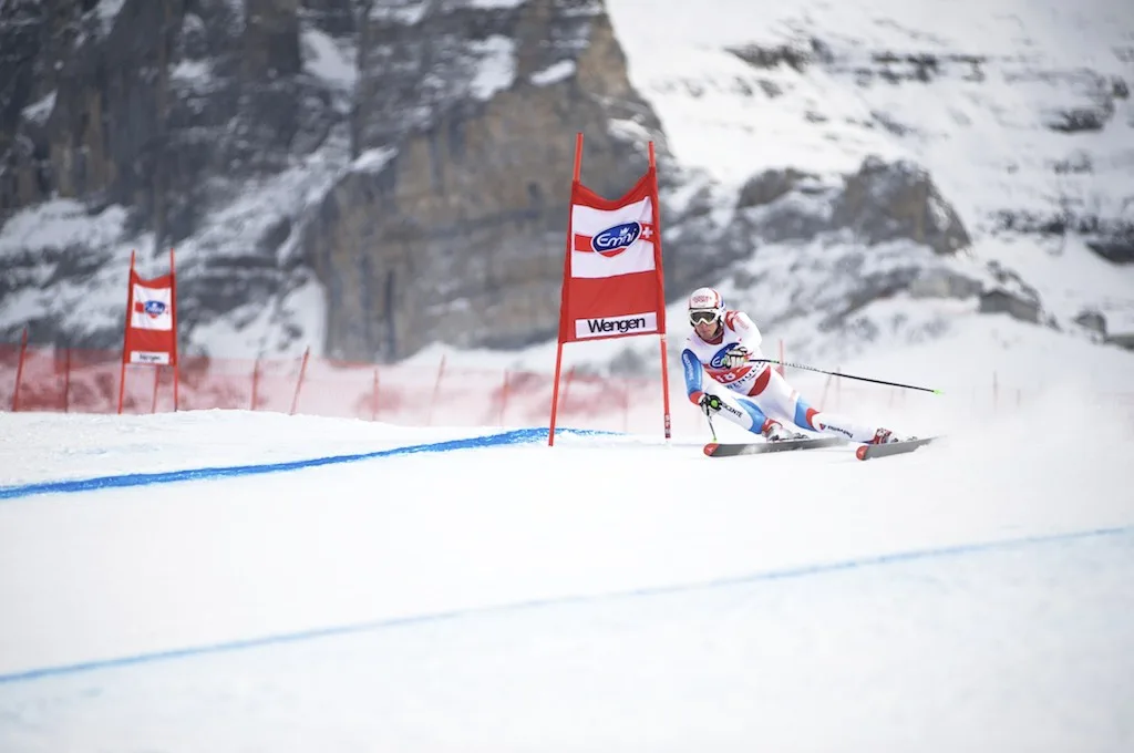 The winner (Carlo Janka, if you missed the race), Wengen