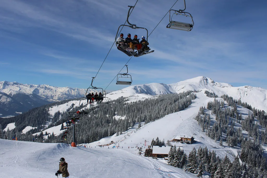 Skiing at Zell am See