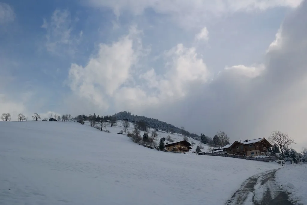 Schneelandschaft in Österreich, Zell am See